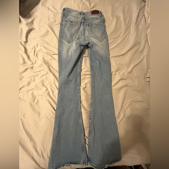 Women's Light Blue Flared Jeans - Picture 5 of 5